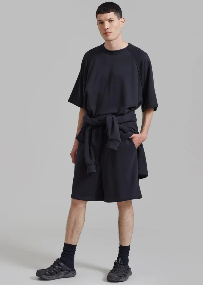 WomenMen Newton Sweatshorts 8211 Black The Frankie Shop Loungewear