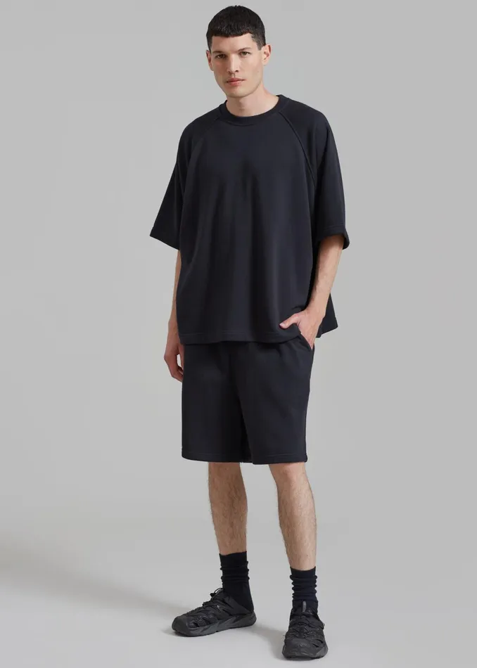 WomenMen Newton Sweatshorts 8211 Black The Frankie Shop Loungewear