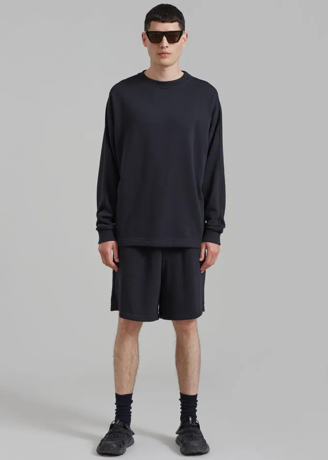 WomenMen Newton Sweatshorts 8211 Black The Frankie Shop Loungewear