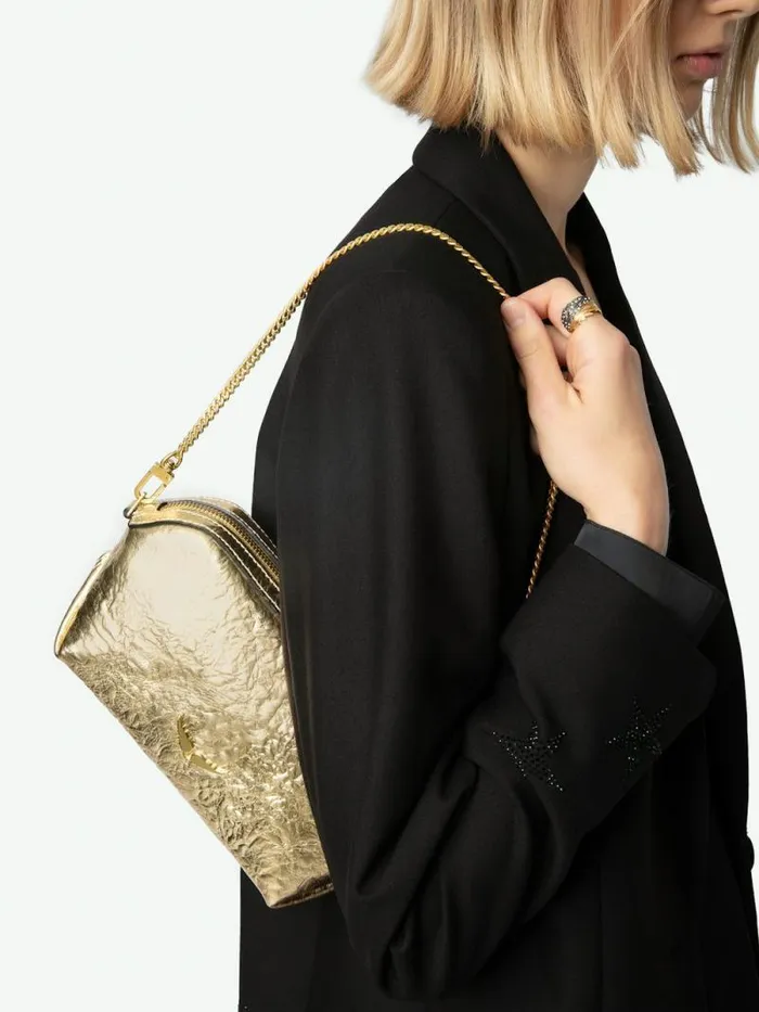 WomenMen Zadig and Voltaire Clutches Cecilia Lovely Bag Gold WomenMen Zadig and Voltaire Clutches Cecilia Lovely Bag Gold