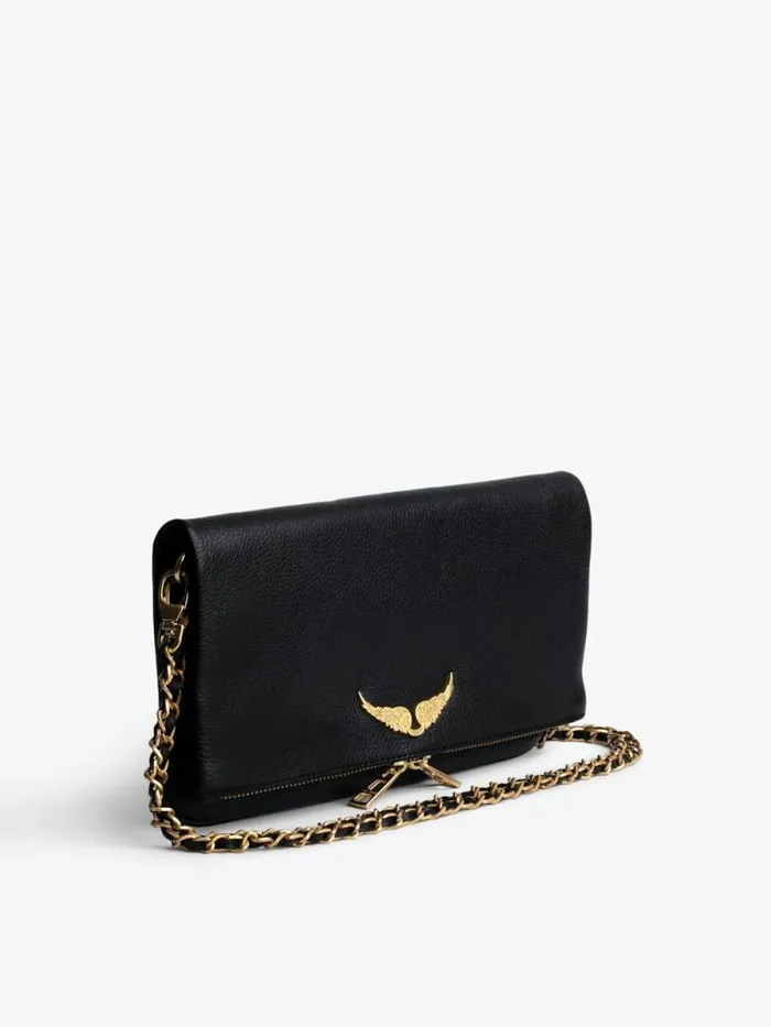 WomenMen Zadig and Voltaire Clutches Rock Clutch Noir Gold
