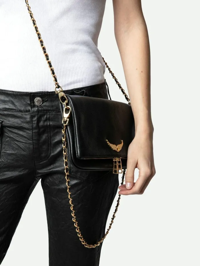 WomenMen Zadig and Voltaire Clutches Rock Clutch Noir Gold