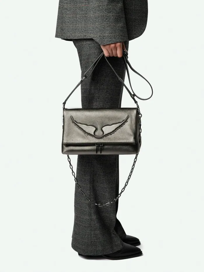 WomenMen Zadig and Voltaire Shoulder Bags Rocky Bag Gun