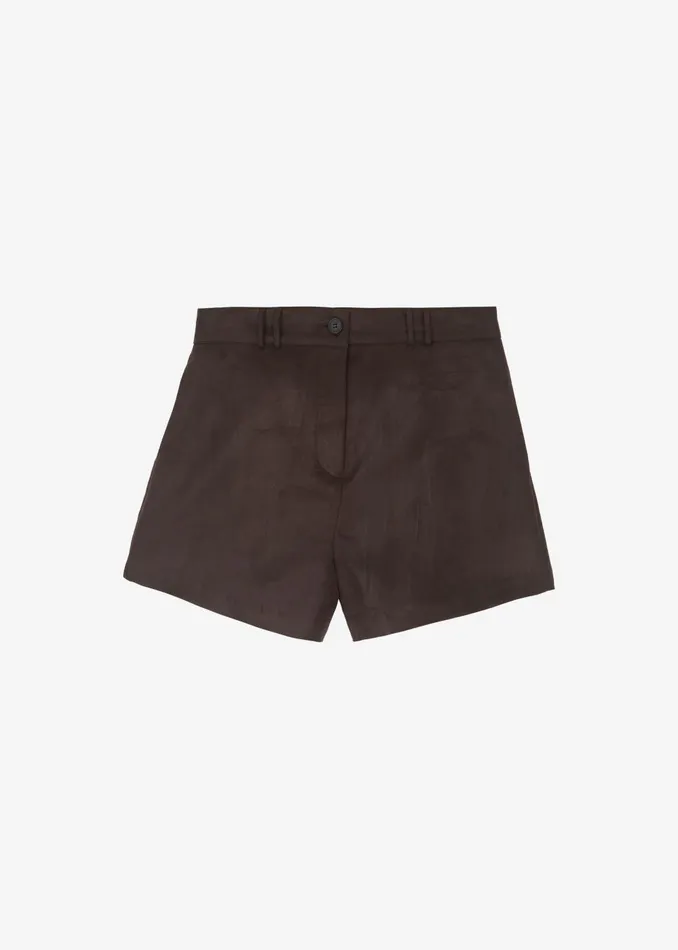 Women Merida Faux Suede Shorts 8211 Brown The Frankie Shop Bottoms