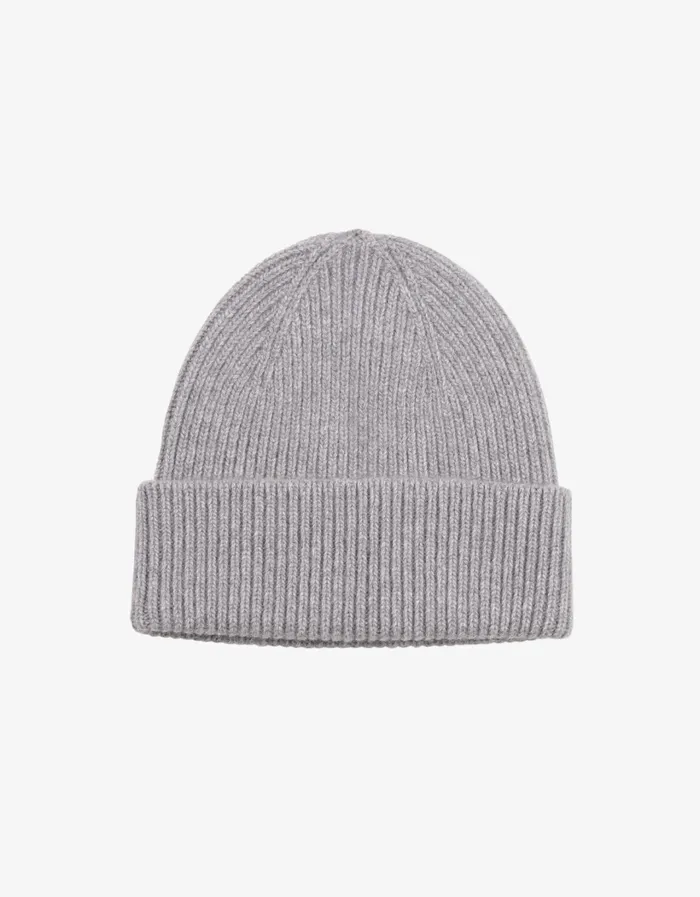 Women Merino Wool Beanie Heather Grey Colorful Standard Beanies
