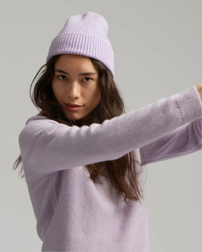 Women Merino Wool Beanie Optical White Colorful Standard Beanies
