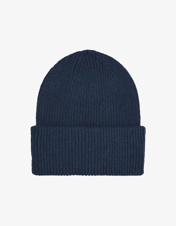 Women Merino Wool Hat Navy Blue Colorful Standard Hats