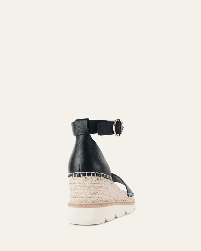 Women MID SANDALS jomercer Kelly mid heel wedges black white