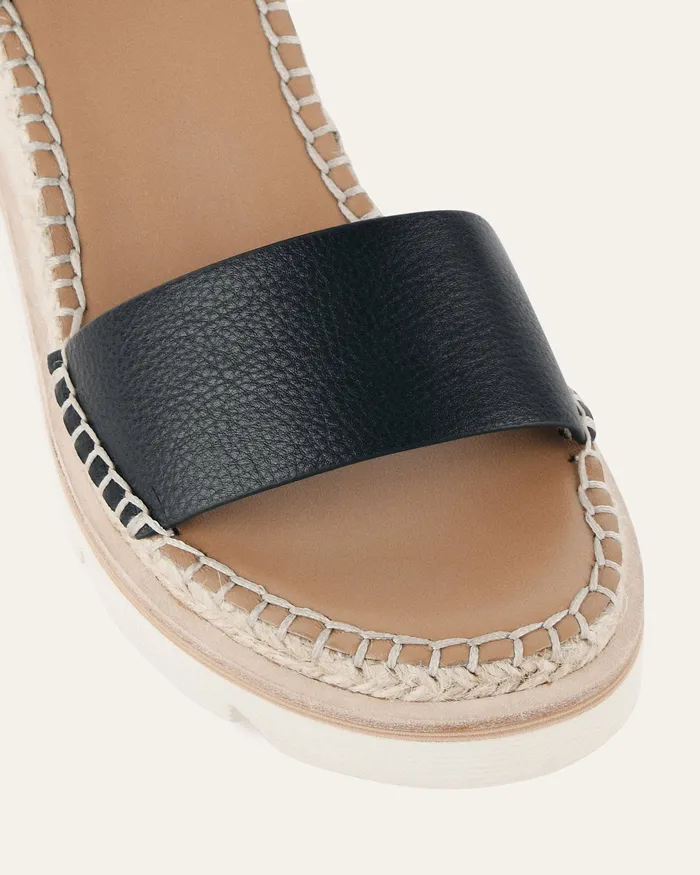 Women MID SANDALS jomercer Kelly mid heel wedges black white