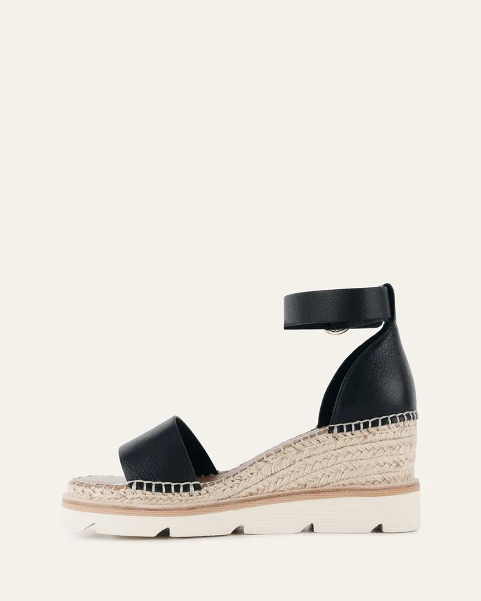 Women MID SANDALS jomercer Kelly mid heel wedges black white