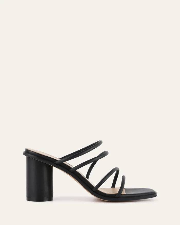 Women MID SANDALS jomercer Naomi mid heel sandals black leather