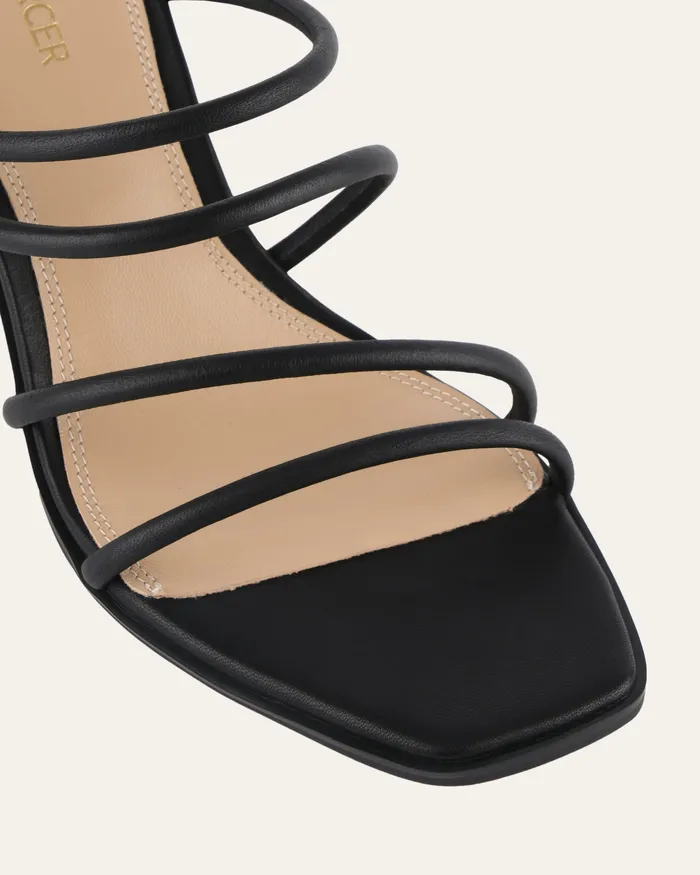 Women MID SANDALS jomercer Naomi mid heel sandals black leather Women MID SANDALS jomercer Naomi mid heel sandals black leather