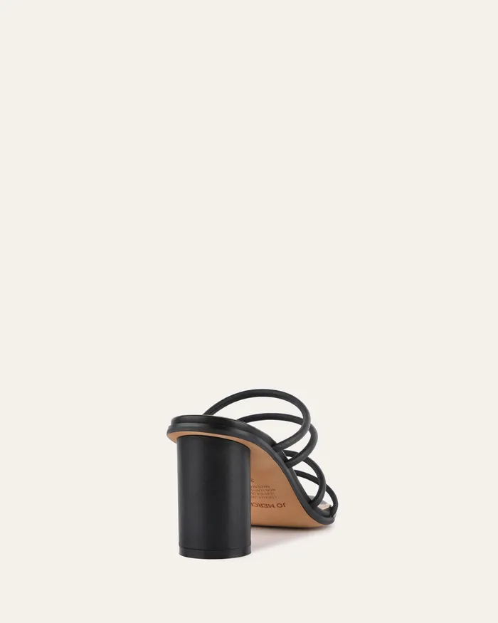 Women MID SANDALS jomercer Naomi mid heel sandals black leather Women MID SANDALS jomercer Naomi mid heel sandals black leather