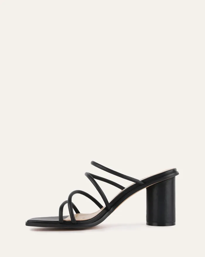 Women MID SANDALS jomercer Naomi mid heel sandals black leather Women MID SANDALS jomercer Naomi mid heel sandals black leather