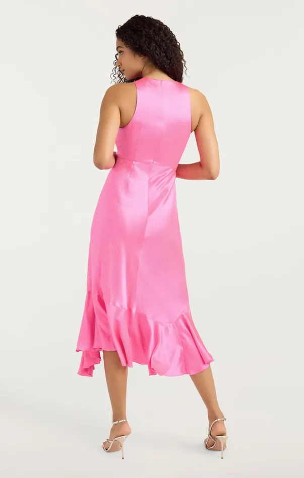 Women Midi Cinq Sept Cates Dress Electric Pink