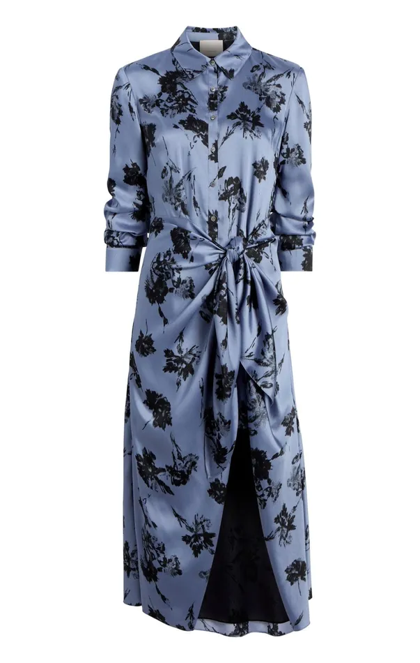 Women Midi Cinq Sept Cool Carnation Jacey Dress Rustic Blue Multi