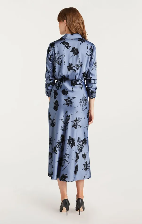 Women Midi Cinq Sept Cool Carnation Jacey Dress Rustic Blue Multi