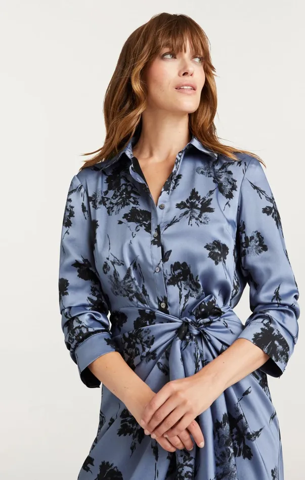 Women Midi Cinq Sept Cool Carnation Jacey Dress Rustic Blue Multi