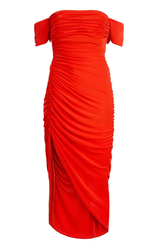 Women Midi Cinq Sept Delaney Dress Deep Tangelo