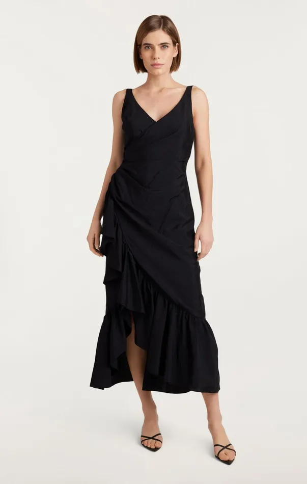 Women Midi Cinq Sept Mimi Dress Black