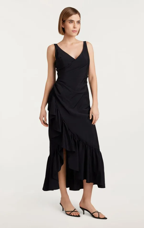 Women Midi Cinq Sept Mimi Dress Black