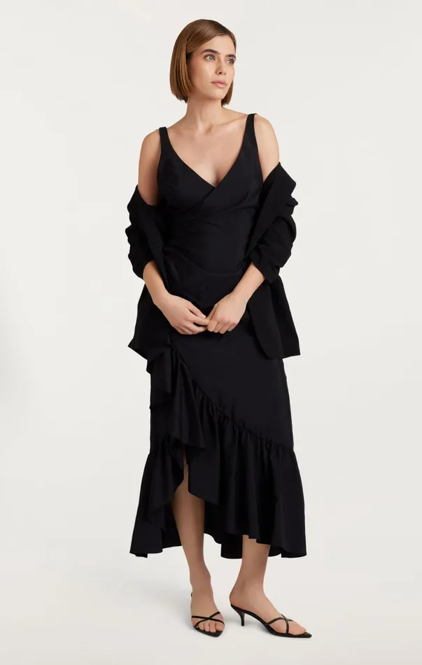 Women Midi Cinq Sept Mimi Dress Black