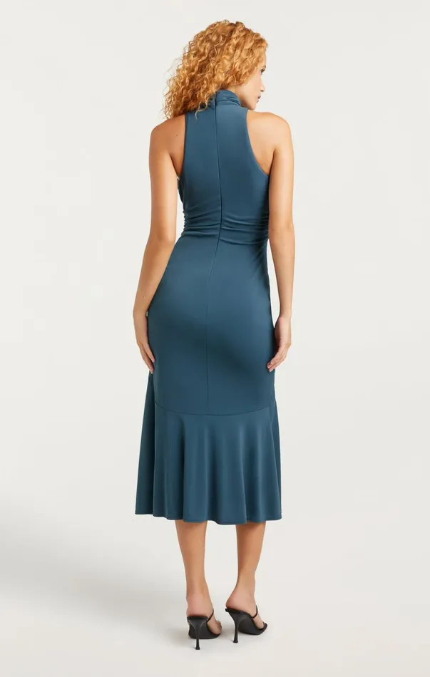 Women Midi Cinq Sept Rori Dress Onyx
