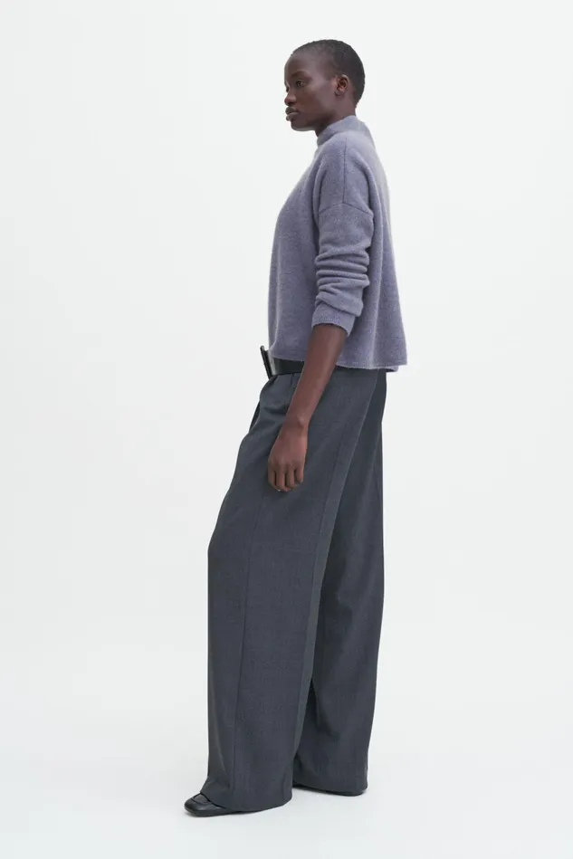 Women Mika Yak Funnelneck Sweater Dusty Blue Filippa K Knitwear