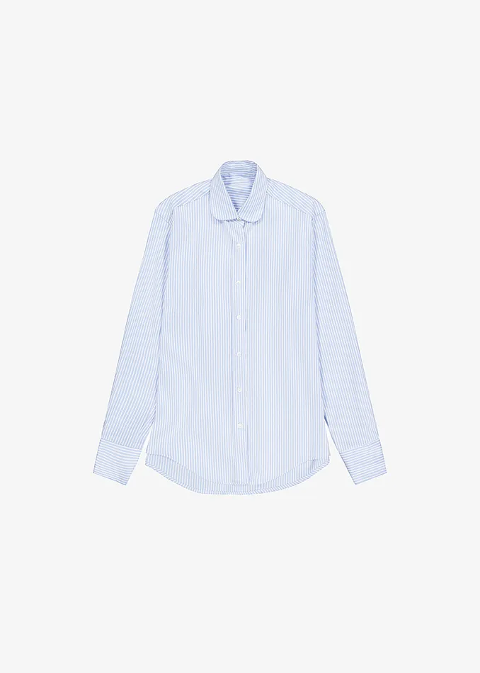 Women Mina Shirt 8211 Blue Stripe The Frankie Shop Tops