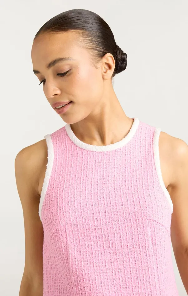 Women Mini Cinq Sept Contrast Auden Dress Flamingowhite