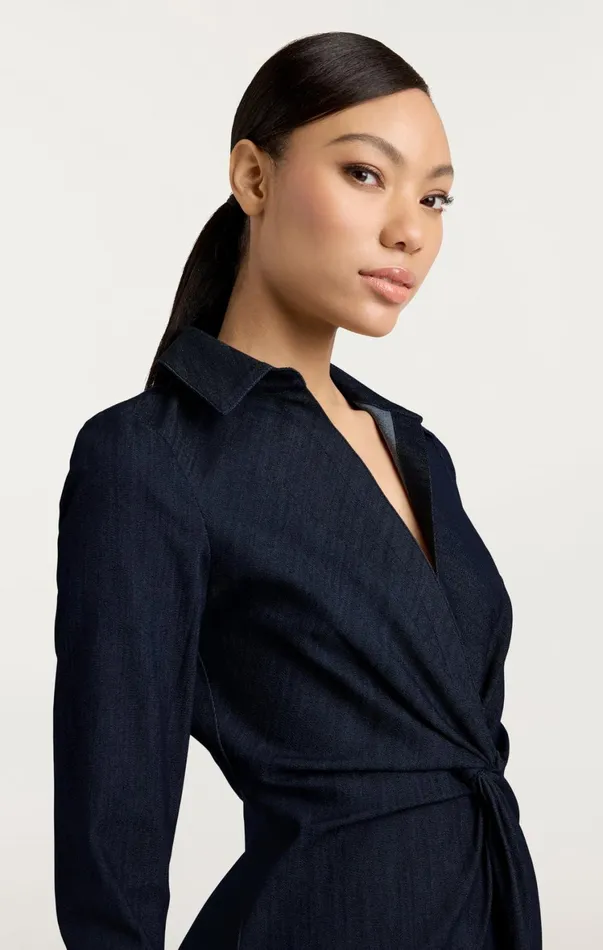 Women Mini Cinq Sept Denim Mckenna Dress Indigo