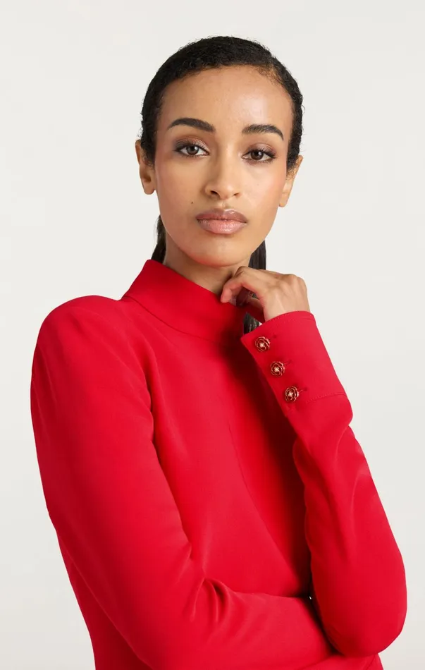 Women Mini Cinq Sept Ida Dress Cardinal