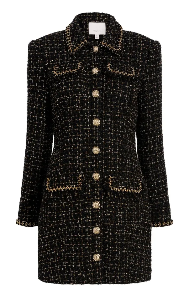 Women Mini Cinq Sept Sasha Dress Blackgold