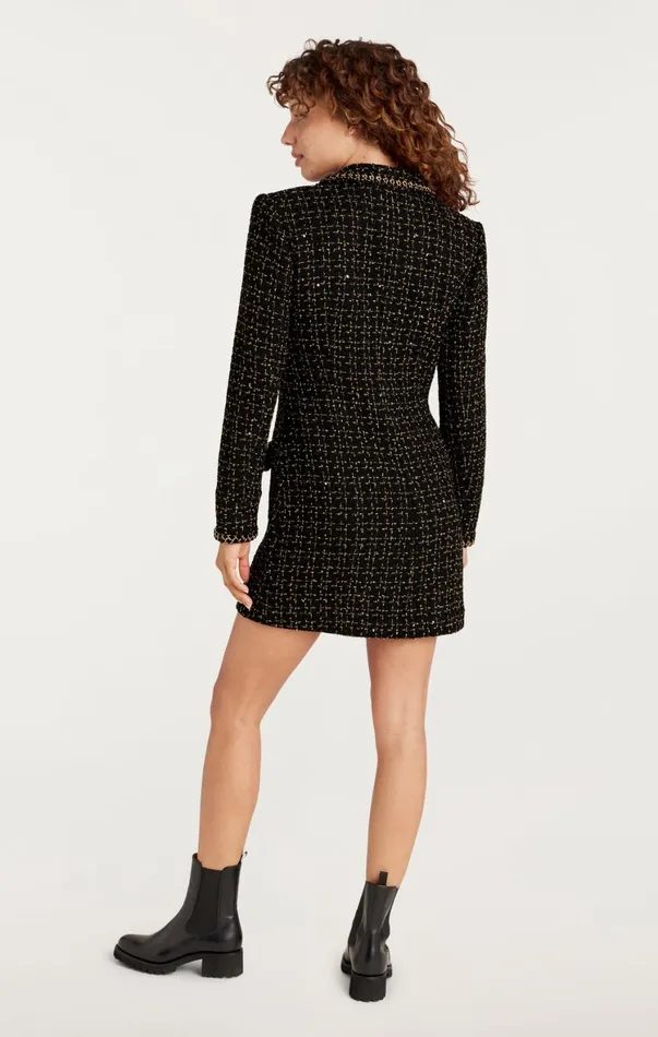 Women Mini Cinq Sept Sasha Dress Blackgold