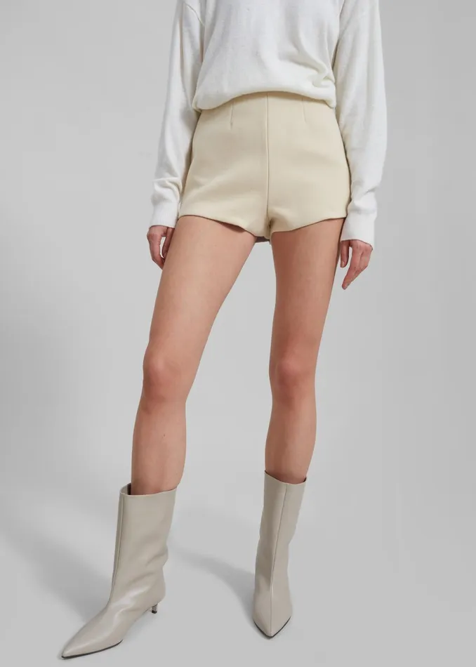 Women Mira Hot Pants 8211 Cream The Frankie Shop Bottoms