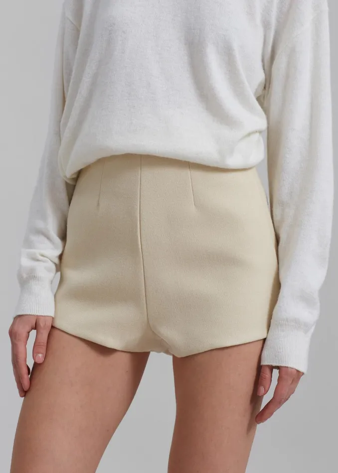 Women Mira Hot Pants 8211 Cream The Frankie Shop Bottoms