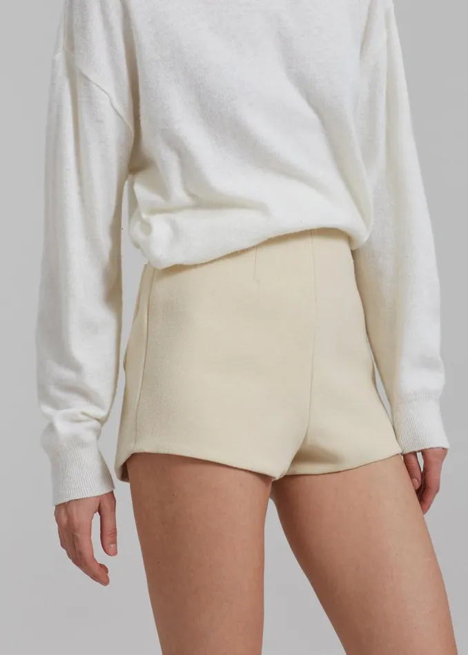 Women Mira Hot Pants 8211 Cream The Frankie Shop Bottoms