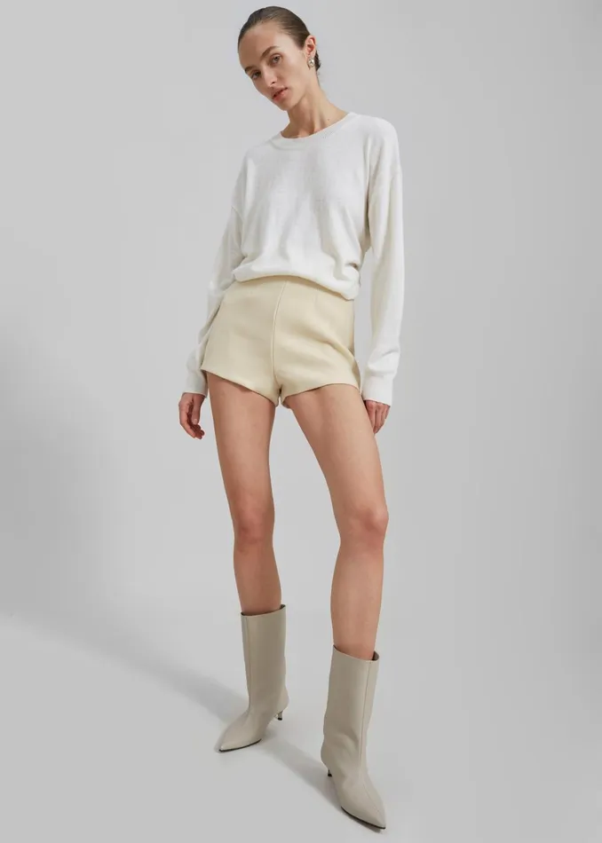 Women Mira Hot Pants 8211 Cream The Frankie Shop Bottoms