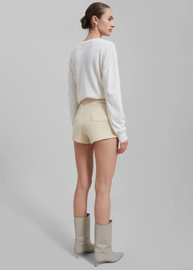 Women Mira Hot Pants 8211 Cream The Frankie Shop Bottoms