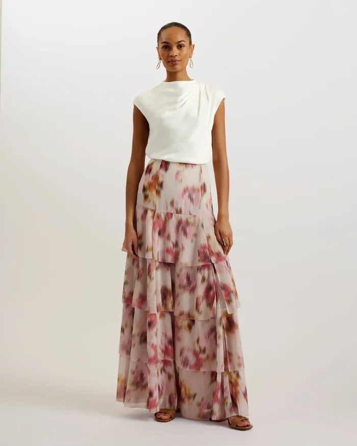 Women MISRINA 8211 Drape Neck Cap Sleeve Top Ivory Ted Baker Tops and Blouses Women MISRINA 8211 Drape Neck Cap Sleeve Top Ivory Ted Baker Tops and Blouses