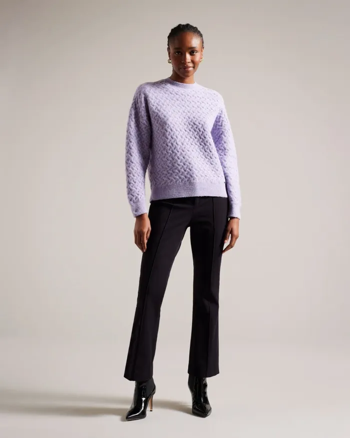 Women MORLEA 8211 Horizontal Cable Relaxed Jumper Light Purple Ted Baker Jumpers and Cardigans Women MORLEA 8211 Horizontal Cable Relaxed Jumper Light Purple Ted Baker Jumpers and Cardigans