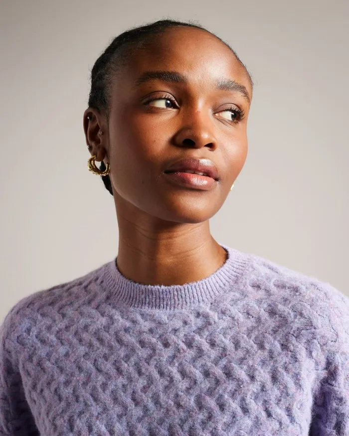Women MORLEA 8211 Horizontal Cable Relaxed Jumper Light Purple Ted Baker Jumpers and Cardigans Women MORLEA 8211 Horizontal Cable Relaxed Jumper Light Purple Ted Baker Jumpers and Cardigans