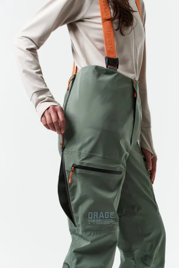 Women MtnX Treeline 3L Light BibDark Leaf Orage Pants