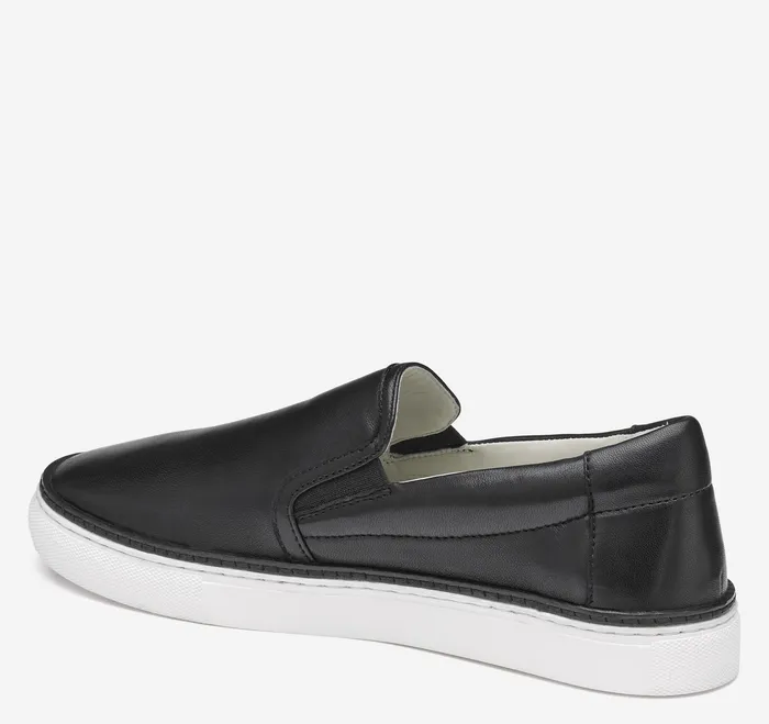 Women Mules and Loafers Johnston and Murphy Callie DoubleGore SlipOn Black Glove Leather