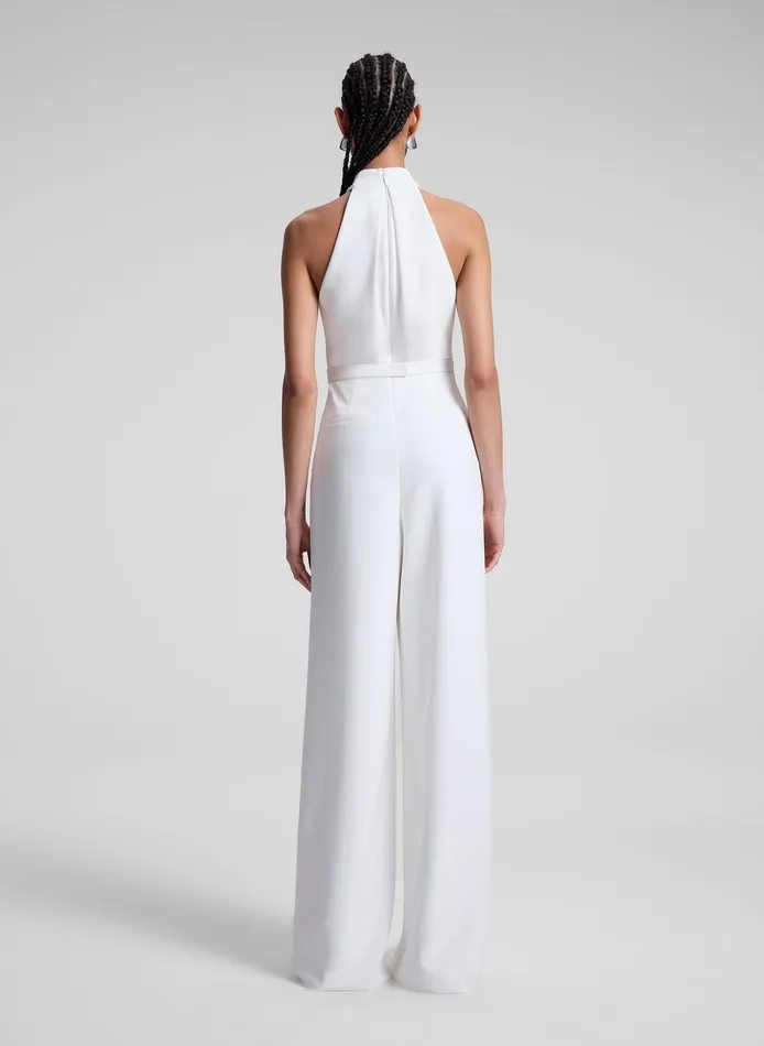 Women Murphy II Wide Leg Jumpsuit White ALC Bottoms