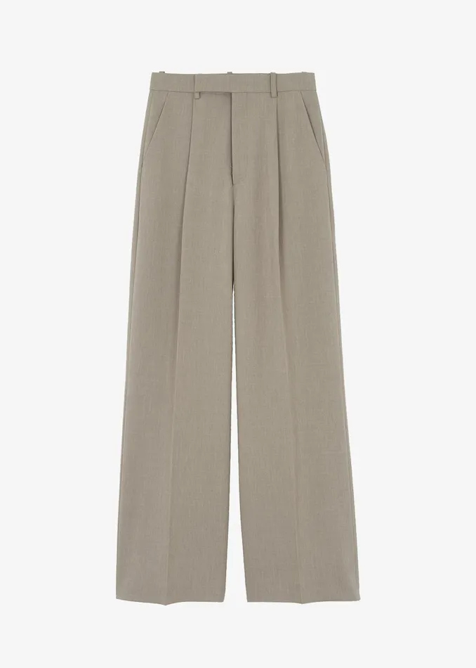 Women Nessi Pintuck Trousers 8211 Taupe The Frankie Shop Bottoms