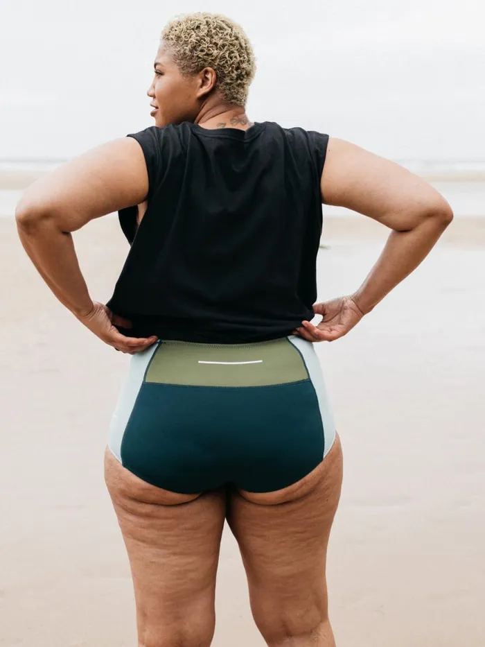 Women Nieuwland 2mm Yulex Pant Tealkhakiaqua Finisterre Swimwear and Bikinis