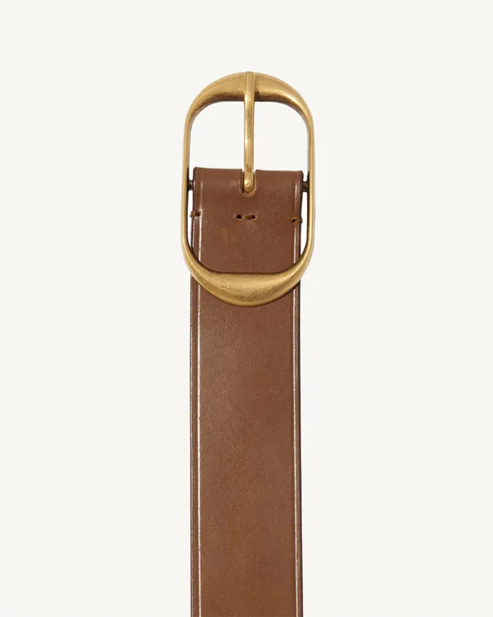 Women Nili Lotan NILI BELT Black WAntique Brass Buckle Belts and Accessories