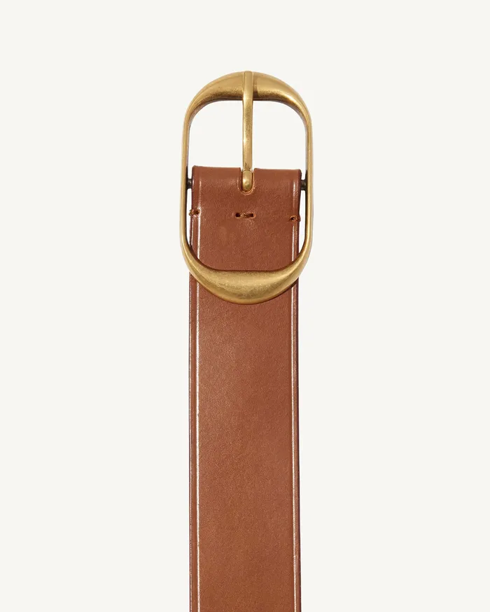 Women Nili Lotan NILI BELT Black WAntique Brass Buckle Belts and Accessories