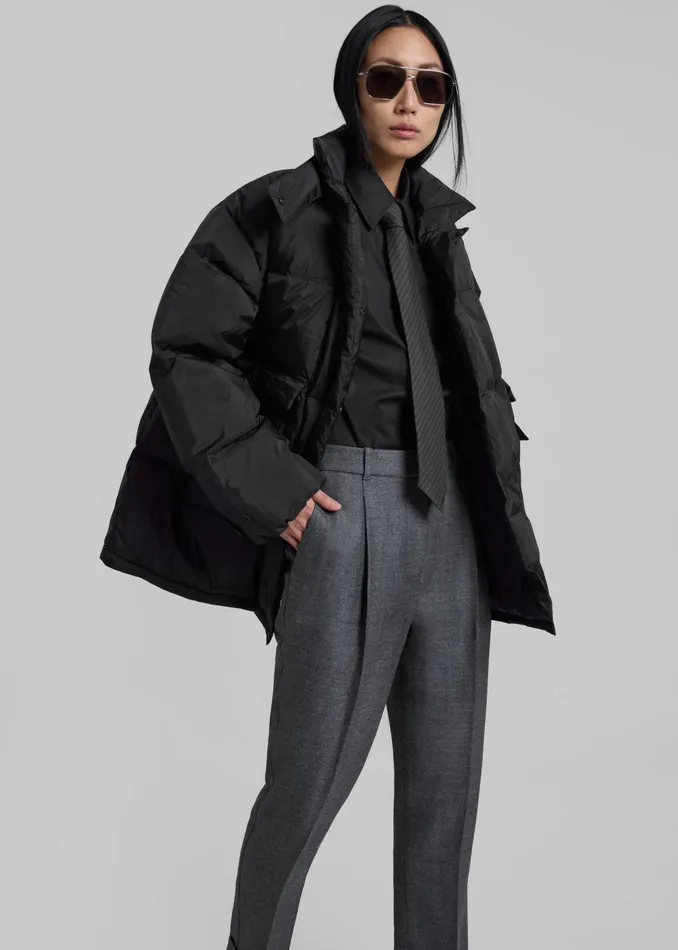 Women Nixa Puffer Jacket 8211 Black The Frankie Shop Outerwear